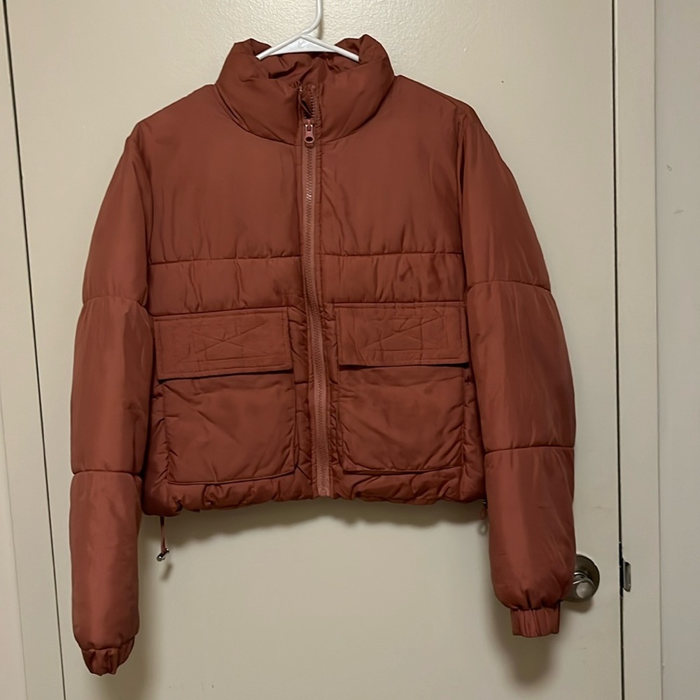 Gently used mauve pink puffer jacket